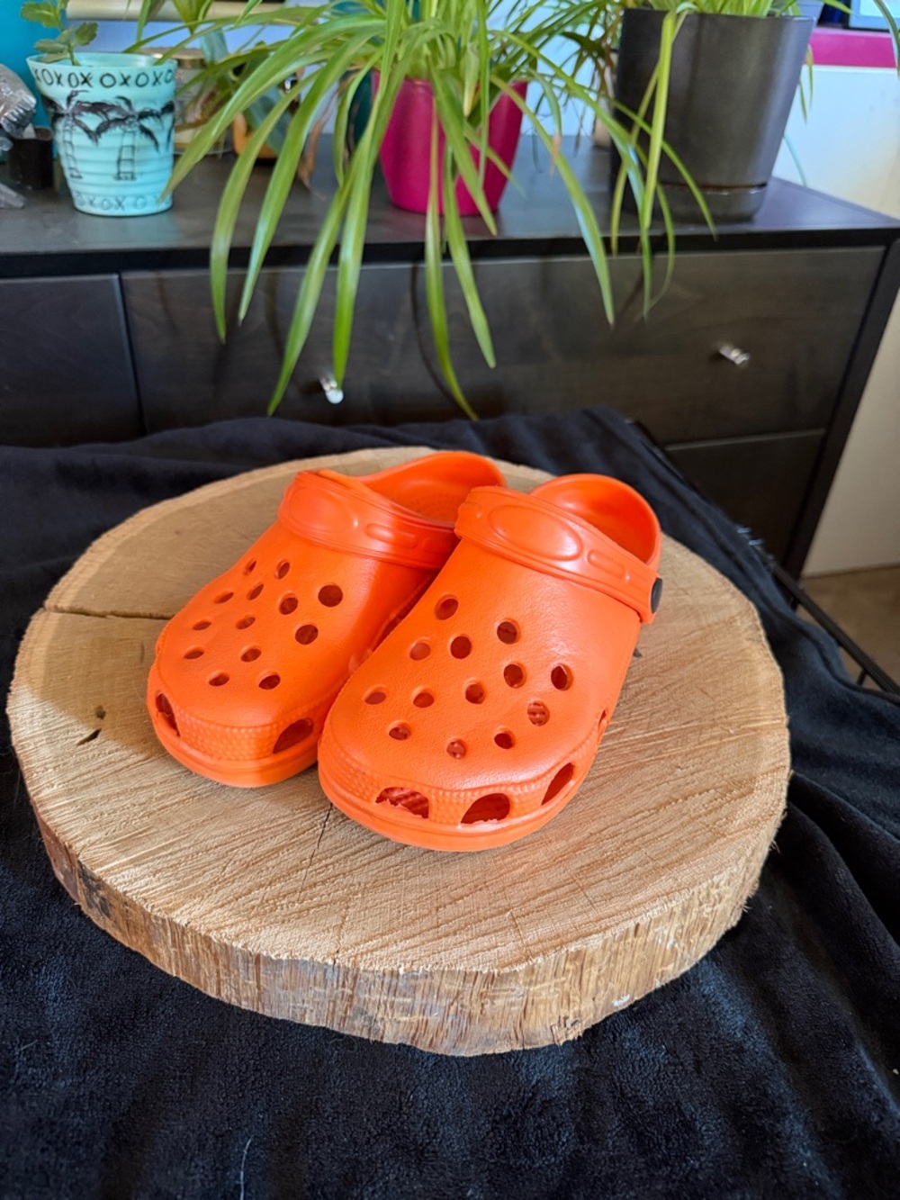 Kids Orange Clog Shoes - Comfortable Slip-On Sandals